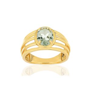 Bague or jaune 375, 1 quartz vert 1,40 carat.- MATY 50,60,53,61,51,52,58,62,57,54,59,55,56