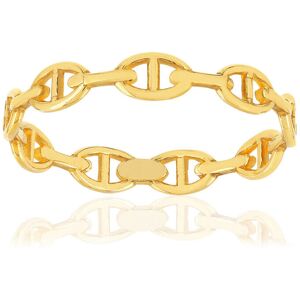 Bague or jaune 375, motif maille marine.- MATY 50,51,52,53,54,55,56,57,58,59,60