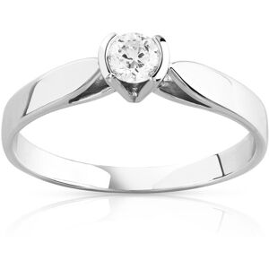 Solitaire or blanc 750 diamant 0.20 carat H/P1- MATY 48,49,50,51,52,53,54,55,56,57,58,59,60,61,62,63,64,65,66