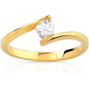 Solitaire or 750 diamant 0.25 carat H/P1- MATY 48,49,50,51,52,53,54,55,56,57,58,59,60,61,62