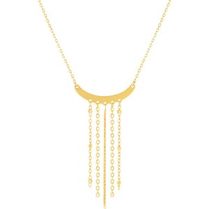 Collier or jaune 750 chainnettes en pampille 42 cm- MATY