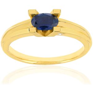 Bague VAN BRILL or jaune 750, saphir, diamant.- MATY 49-50,51-52,53-54,55-56,57-58,59-60,61-62