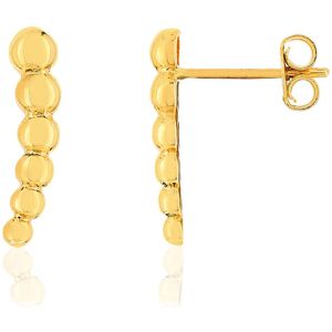 Boucles d'oreilles contours or jaune 375, motif boule- MATY