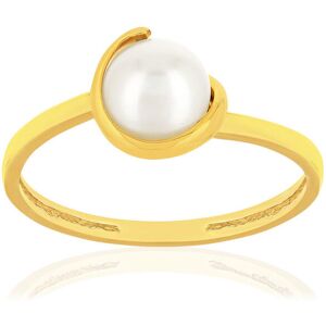 Bague or jaune 375 perle de culture de chine- MATY 50,51,52,53,54,55,56,57,58,59,60