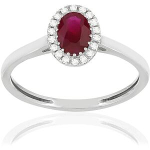 Bague or blanc 750 rubis diamants- MATY 50,51,52,53,61,55,56,57,58,59,54,60,62