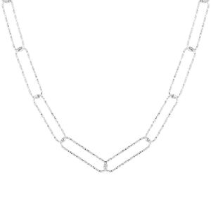 Collier argent 925 40 Ã  45 cm, maillons ciselÃ©s- MATY