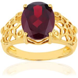 Bague or jaune 375 grenat- MATY 53,62,54,58,59,55,56,61,60,57,50,51,52