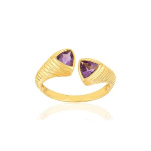 Bague or jaune 375 amÃ©thystes taille troidia- MATY 50,51,52,53,54,55,56,57,58,59,60,61,62