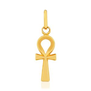 Pendentif or 375 jaune, motif croix egyptienne- MATY - Publicité