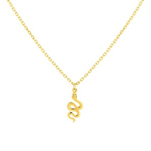 Collier or 375 jaune, motif serpent 45 cm- MATY