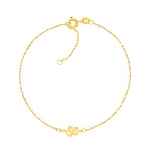Bracelet or 375 jaune motif serpent 18.5cm- MATY