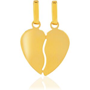 Pendentif or 375 jaune, motif coeur dÃ©tachable- MATY - Publicité