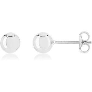 Boucles d'oreilles or 375 blanc diam 4 mm- MATY