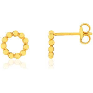 Boucles d'oreilles or 375 jaune, motif boules- MATY - Publicité