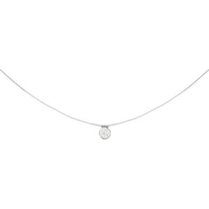 Pendentif or 375 blanc zirconia fil nylon. long. 40.5 cm- MATY - Publicité