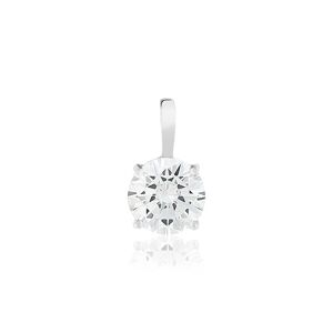 Pendentif or 375 blanc zirconias blancs- MATY