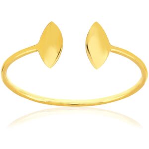 Bague or jaune 750 motif feuille- MATY 49-50,51-52,53-54,55-56,57-58,59-60,61-62