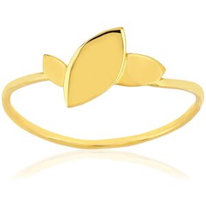 Bague or jaune 750 motif feuille- MATY 49-50,51-52,53-54,55-56,57-58,59-60,61-62