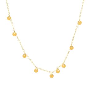 Collier or jaune 750 45 cm pampilles disques- MATY