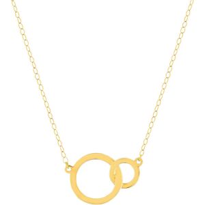 Collier or jaune 750 45 cm motif 2 anneaux entrelacÃ©s- MATY