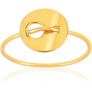 Bague or jaune 750 motif disque- MATY 49-50,51-52,53-54,55-56,57-58,59-60,61-62