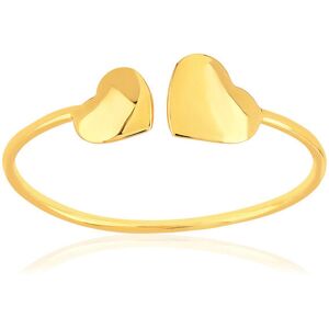 Bague or jaune 750 motif 2 coeurs- MATY 49-50,51-52,53-54,55-56,57-58,59-60,61-62