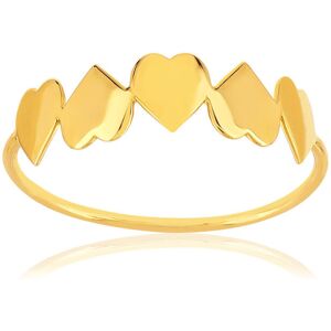 Bague or jaune 750 motif coeurs- MATY 49-50,51-52,53-54,55-56,57-58,59-60,61-62