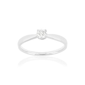 Solitaire or blanc 750 diamant 0.23 carat H/P1- MATY 49-50,51-52,53-54,55-56,57-58,59-60,61-62