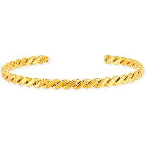 Bracelet rigide acier jaune 60 mm- MATY