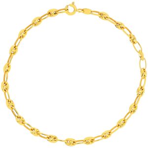 Bracelet or 375 jaune, maille grain de cafÃ©, 18.5 cm- MATY