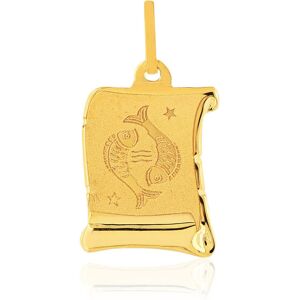 Pendentif or jaune 375, zodiaque poisson- MATY