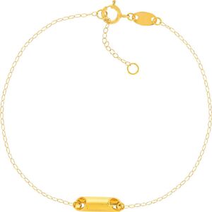 Bracelet or 750 jaune, motif tube, 17 cm- MATY