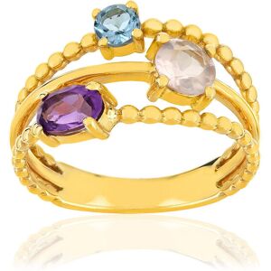 Bague or jaune 375 pierres fines- MATY 49-50,51-52,53-54,55-56,57-58,59-60,61-62