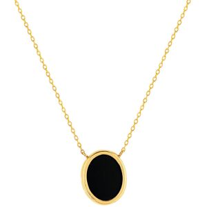 Collier or 750 jaune onyx ovale 45 cm- MATY - Publicité