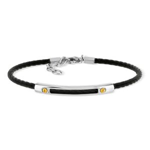 Bracelet acier bicolore noir 24 cm- MATY