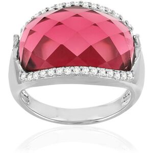 Bague argent 925 pierre synthÃ©tique rose zirconias- MATY 49-50,51-52,53-54,55-56,57-58,59-60,61-62,63-64 - Publicité