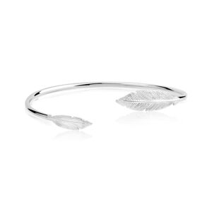 Bracelet jonc argent 925 plumes- MATY