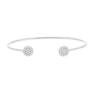 Bracelet argent 925 cercles zirconias 56 mm- MATY