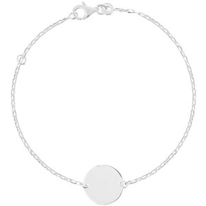 Bracelet argent 925 mÃ©daille personnalisable 18 cm- MATY