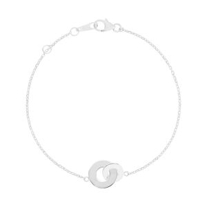 Bracelet argent 925 anneaux entrelacÃ©s personnalisables 18 cm- MATY