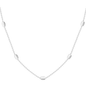 Collier argent 925 forme grain de riz 45 cm- MATY