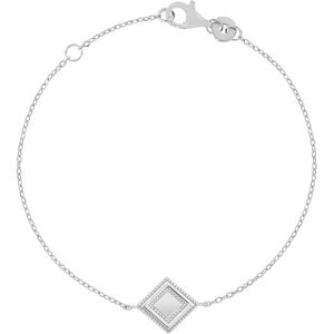 Bracelet argent 925, motif losange perlÃ© 18 cm- MATY