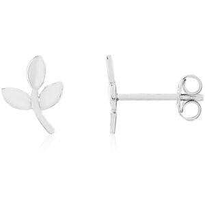 Boucles d'oreilles argent 925 motif feuille- MATY