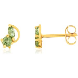 Boucles d'oreilles or 375 jaune pÃ©ridots- MATY