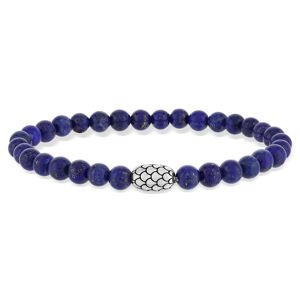 Bracelet argent 925 perles lapis lazuli 21cm- MATY