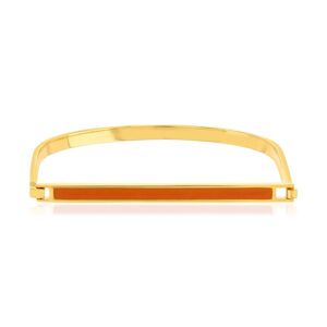 Bracelet jonc plaquÃ© or laque orange 6cm- MATY