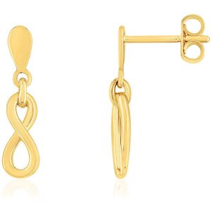 Boucles d'oreilles or 375 jaune motif infini- MATY