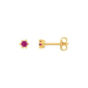 Boucles d'oreilles or 375 jaune rubis- MATY