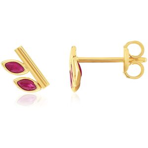 Boucles d'oreilles or 375 jaune rubis- MATY