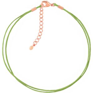 MATY OUTLET -Bracelet plaquÃ© or rose cordon coton vert